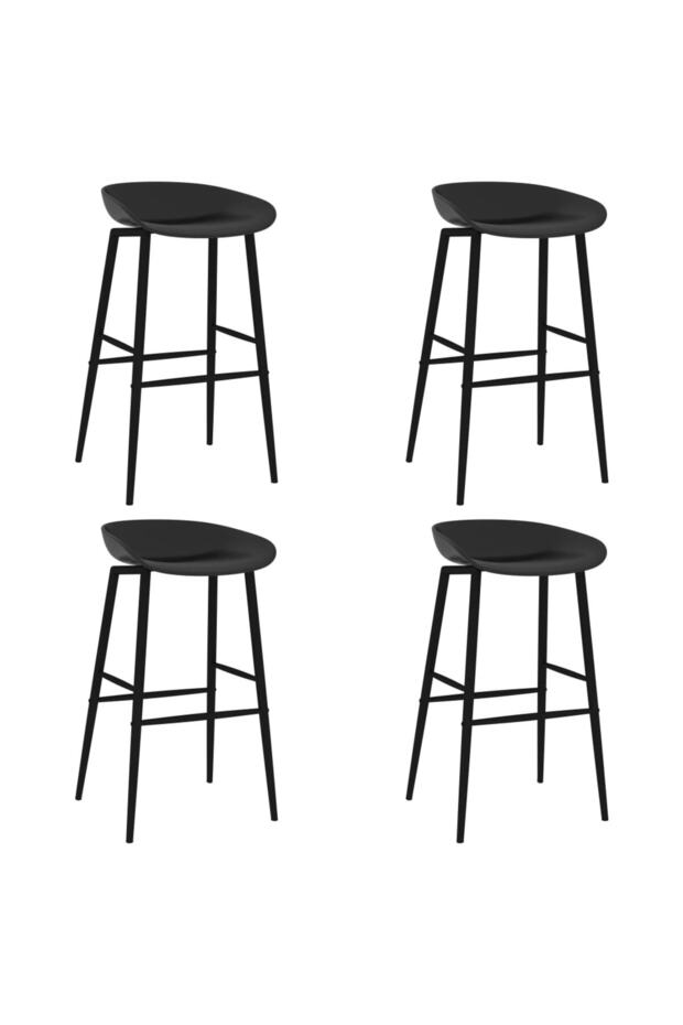 Bar stools, 4 pcs., black