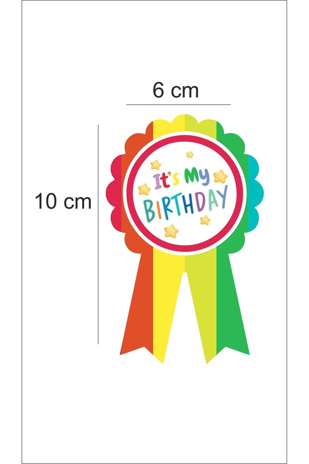 Colorful Party Concept Birthday Boy Lapel Badge Thick Cardboard Paper