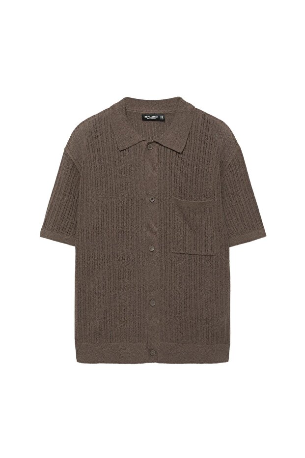 Kısa kollu örgü gömlek - 3