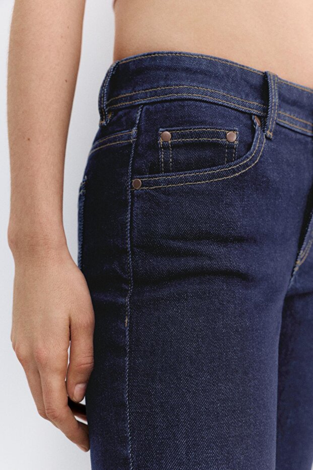 Bootcut düşük bel jean - 5