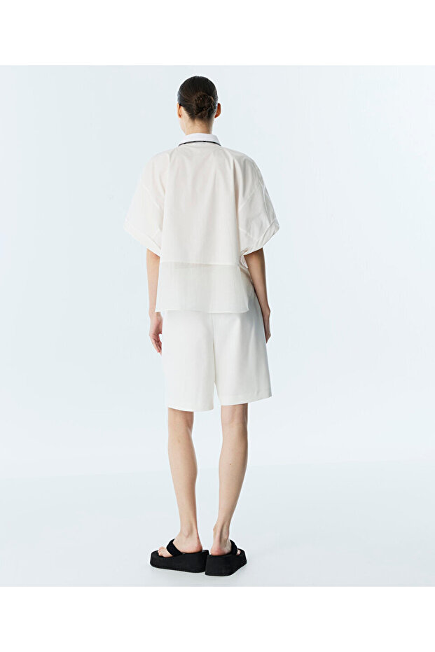 SLOGAN ŞERİTLİ GÖMLEK - 6