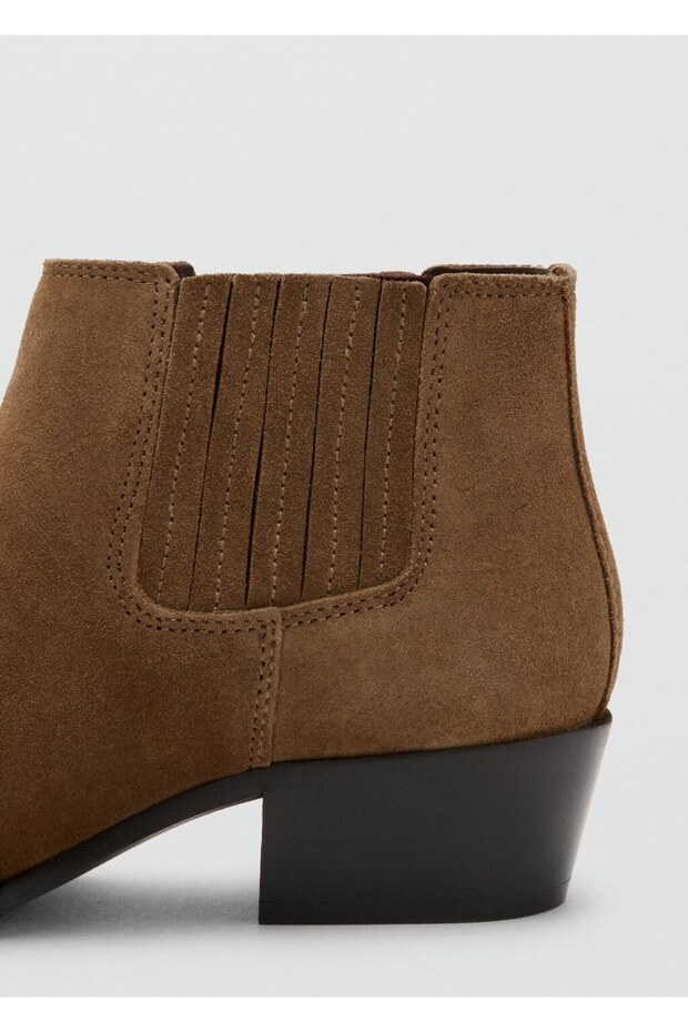 Blok topuklu süet bilekte bot - 4