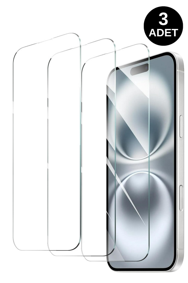 3 قطع من واقي الشاشة الزجاجي المقوى المتوافق مع iPhone 17 بتغطية كاملة 6D