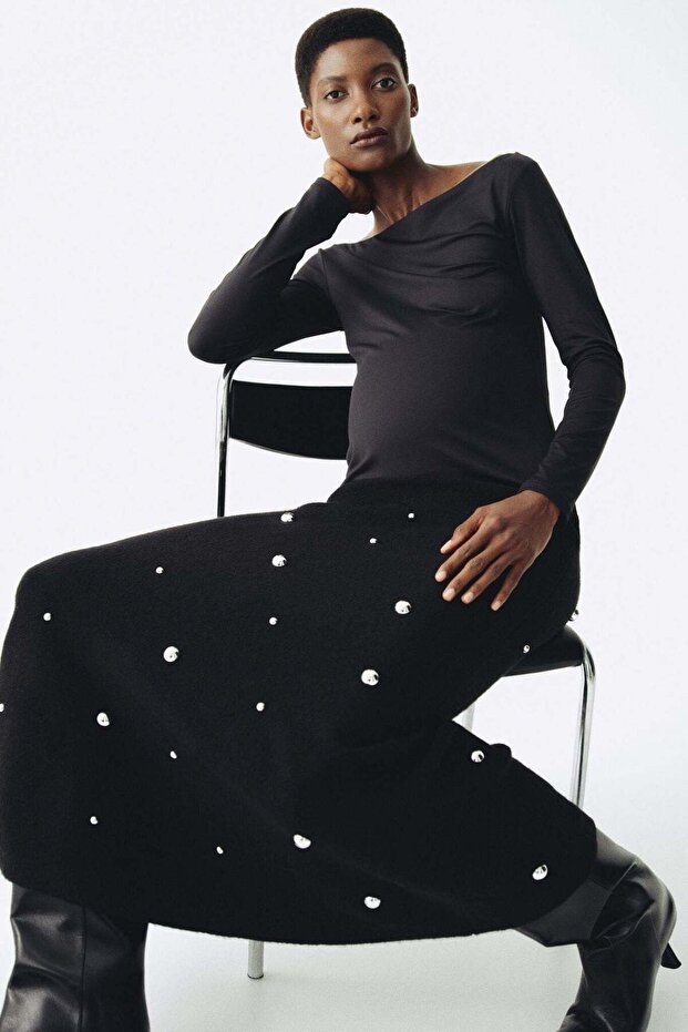 MAMA Boat-neck top