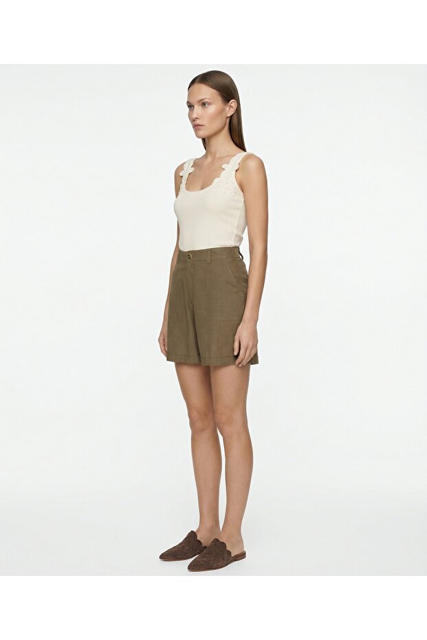 Regular Normal Bel Bermuda/Şort - 3