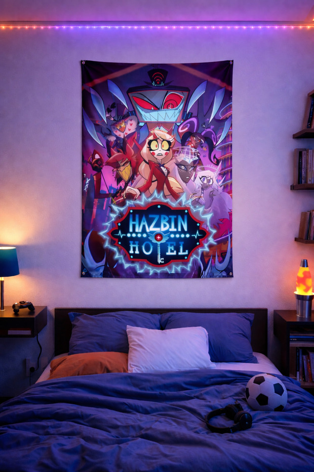 OWL BAG hazbin hotel سجادة حائط بتصميم منقوش