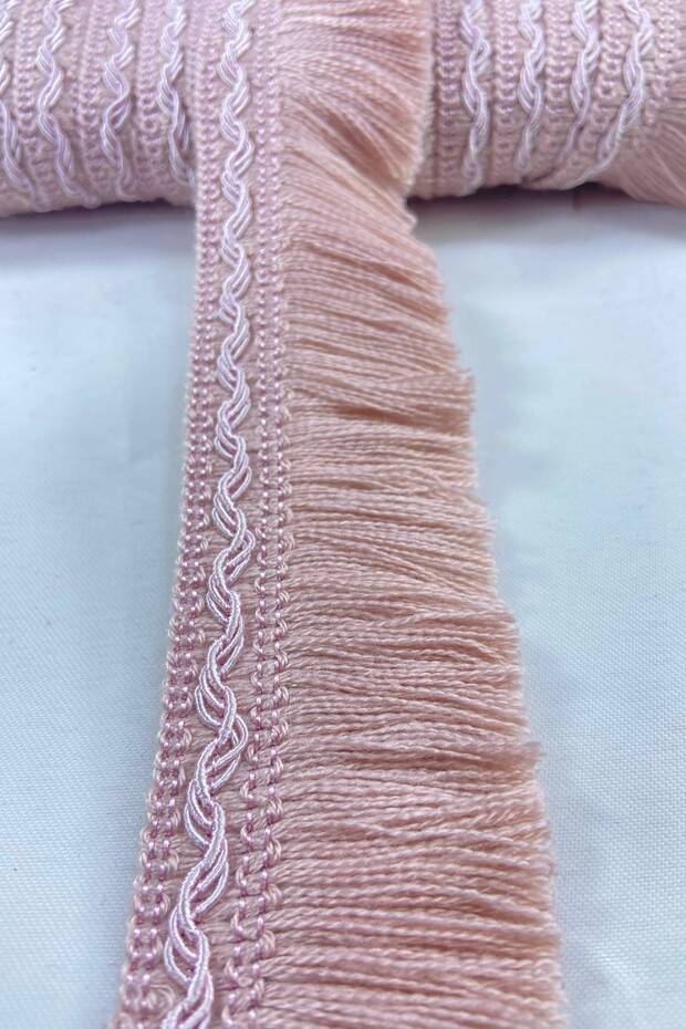 Powder Striped High Quality Cotton Fringe Ribbon Tassel