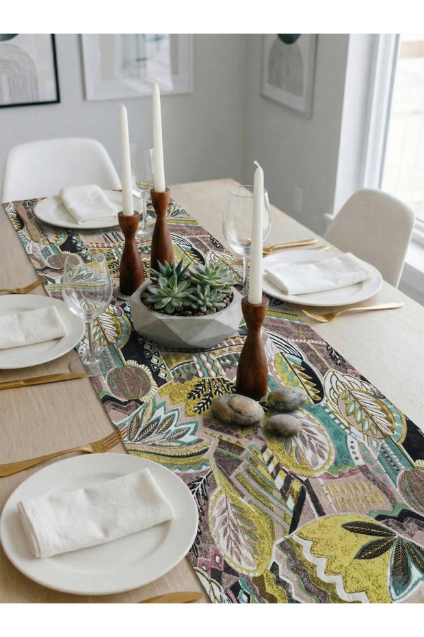 Premium Duck Fabric Liquid Proof Table Runner – Stain Resistant Digital Print Pcs | Different Pattern Options
