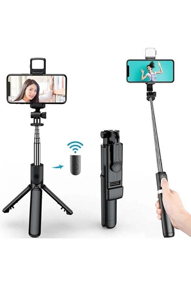 Selfie Stick Tripod with LED Fill Light 170cm, 3 in 1 Bluetooth Remote Wireless Selfie Stick Stand