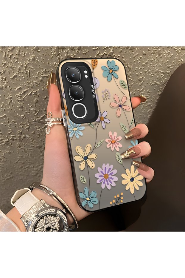 Vivo Y19S 4G/Y19S Pro Compatible Stylish Floral Pattern Anti-Drop Protective Phone Case