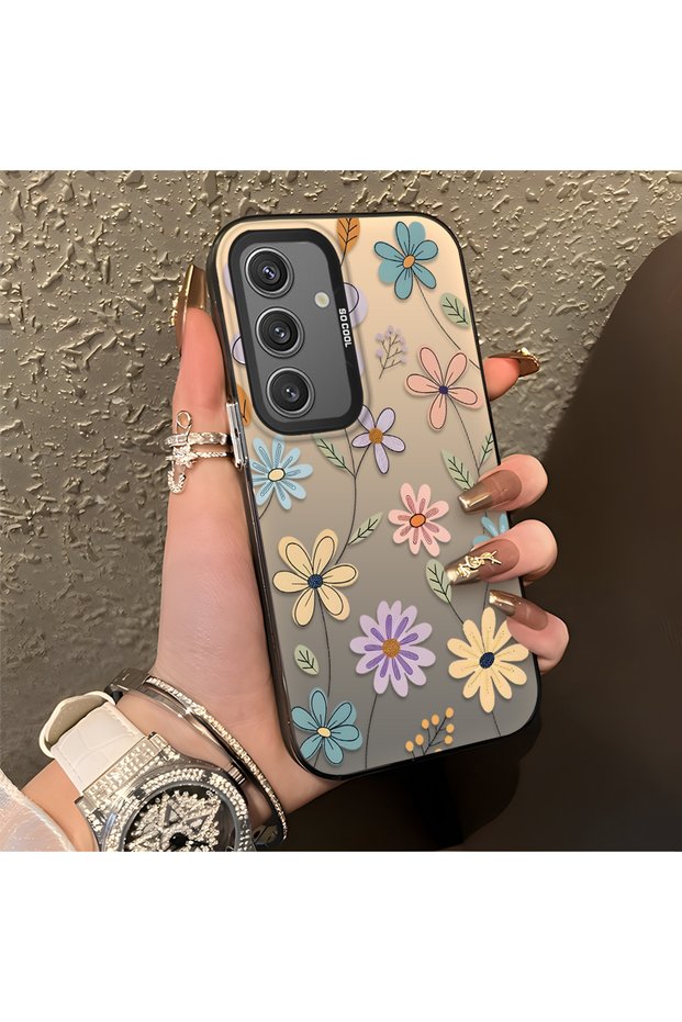 Samsung Galaxy S24 Compatible Stylish Floral Pattern Anti-Drop Phone Case