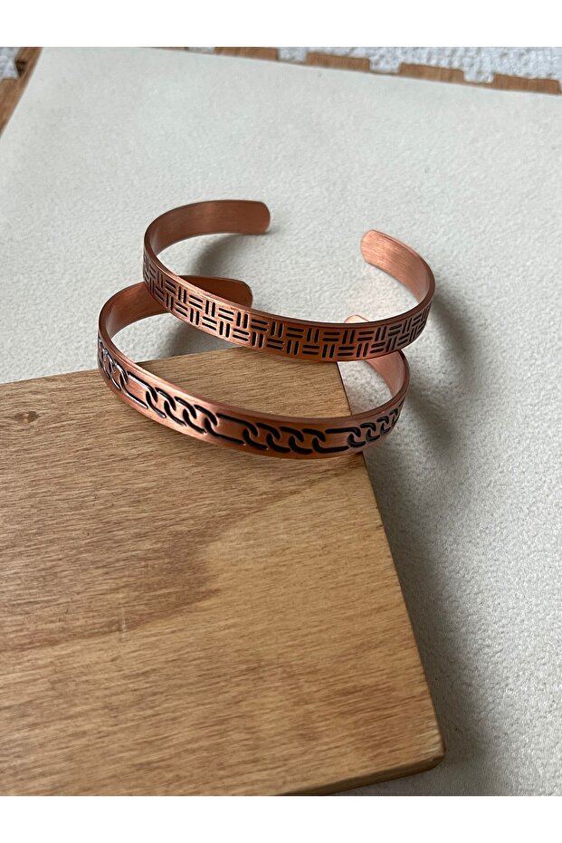 2 li pure plain copper combination bracelet 100% pure plain copper bracelet handmade pure plain copper bracelet pure pure plain copper bracelet