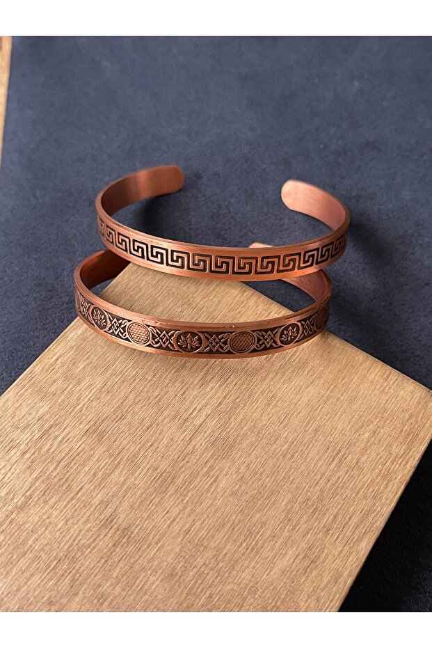 2 Piece Copper Combination Bracelet 100% Copper Bracelet Handmade Copper Bracelet Pure Copper Bracelet