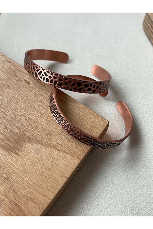 2 Li Pure Plain Copper Combination Bracelet 100% Pure Plain Copper Bracelet Handmade Pure Plain Copper Bracelet Pure Plain Copper Bracelet