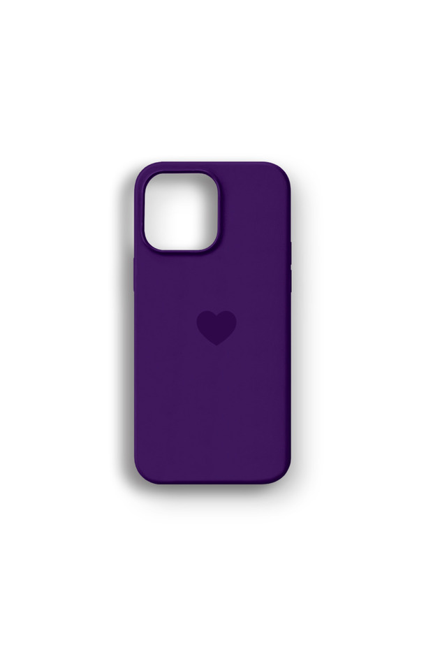 iPhone 16 Compatible Purple Heart Logo Launch Phone Case