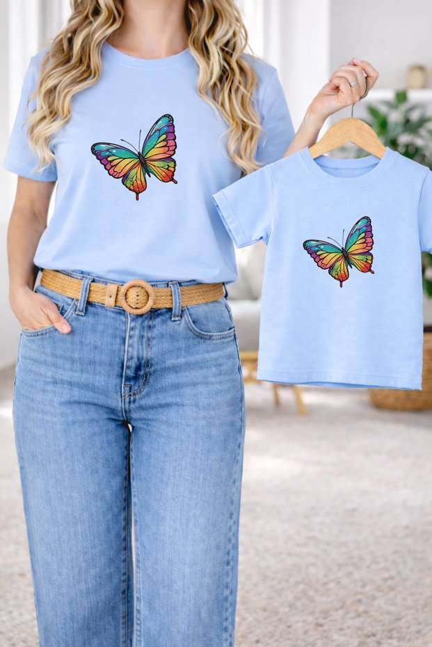 T-Shirt Mother Daughter Combination Oversize – Mother & Child Twin Printed T-Shirt (Single Price)