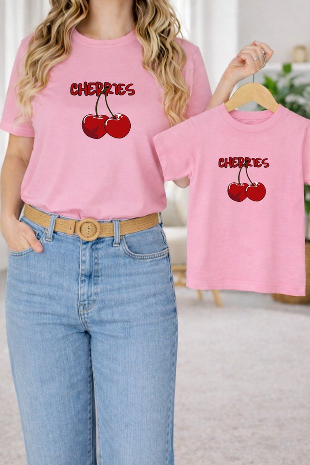 T-Shirt Mother Daughter Combination Oversize – Mother & Child Twin Printed T-Shirt (Single Price)