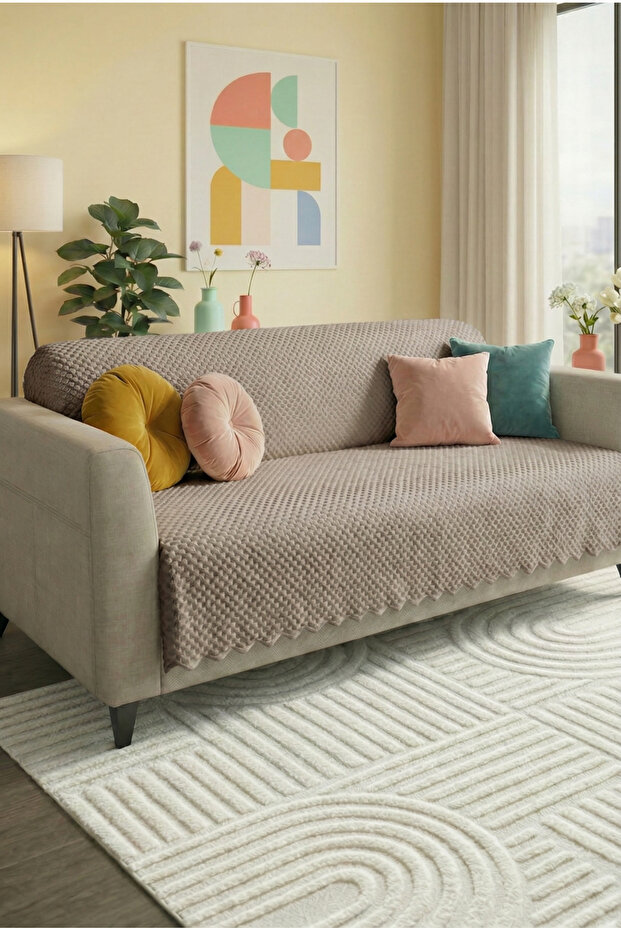 100% Bamboo Mink Soft Fur K Sofa Cover Multi-Purpose Sponge K Sofa Cover (170X210)
