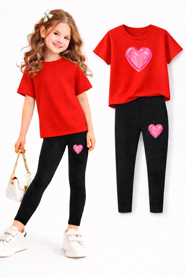 Girl's Leggings and T-Shirt Set/ Mother-Daughter Matching Outfit