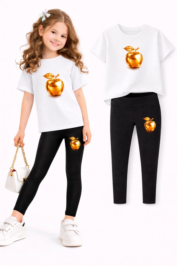 Girl's Leggings and T-Shirt Set/ Mother-Daughter Matching Outfit