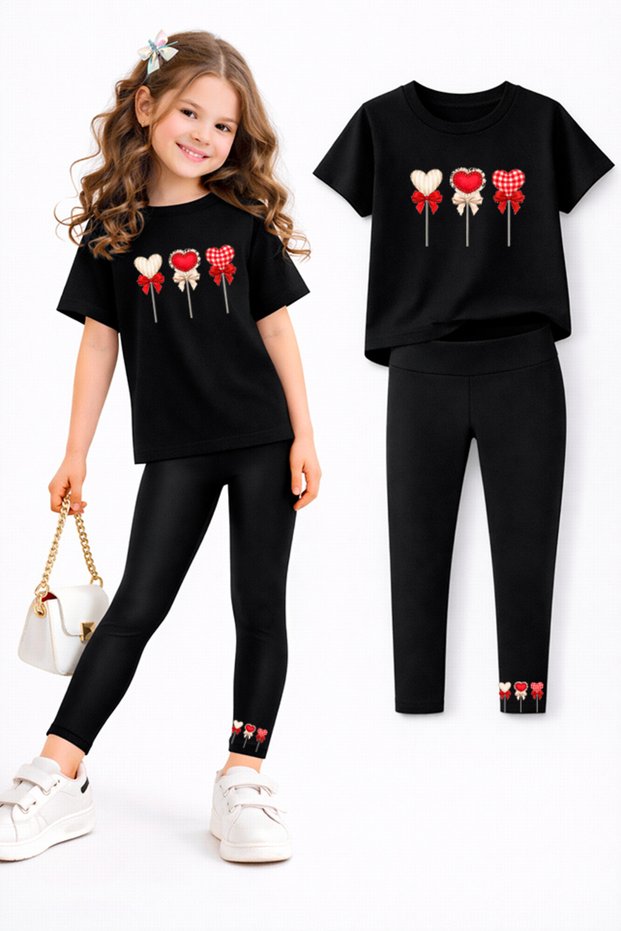 Girl's Leggings and T-Shirt Set/ Mother-Daughter Matching Outfit