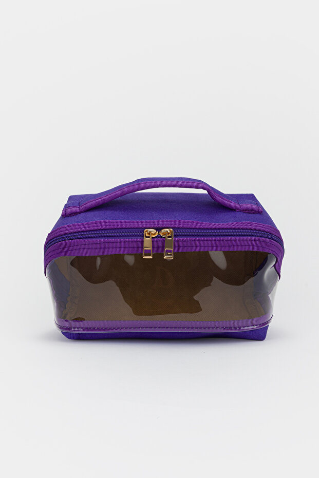 Large Size Transparent Window Makeup Bag Cosmetic Organizer Travel Bag