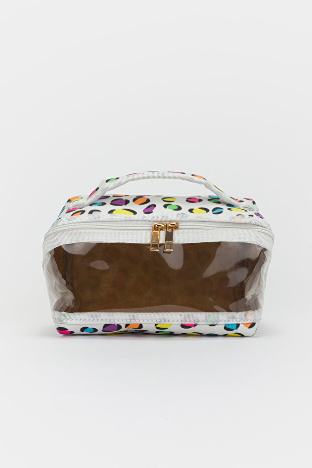 Large Size Transparent Window Makeup Bag Cosmetic Organizer Travel Bag