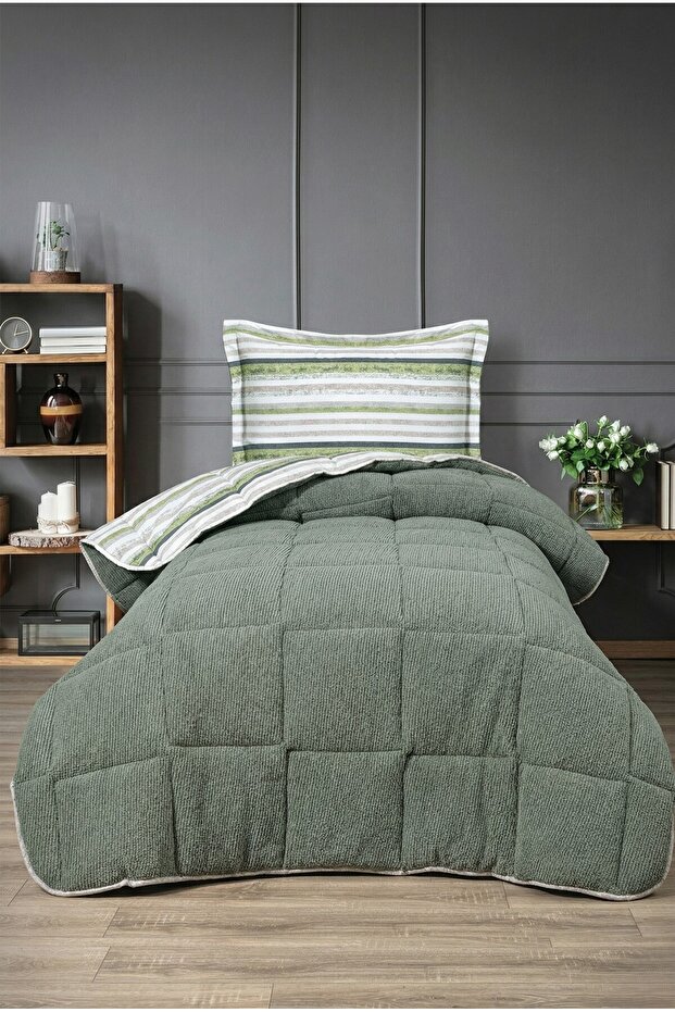 Cloudia Sherpa Sleeping Comfort Quilt 3 Piece Sleeping Set Single