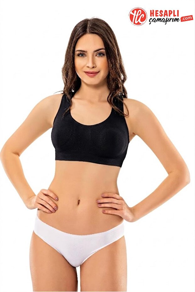 1215 Premium Women's Seamless, Non-Marking, Padded, Thick Strap Half Tank Top Bustier