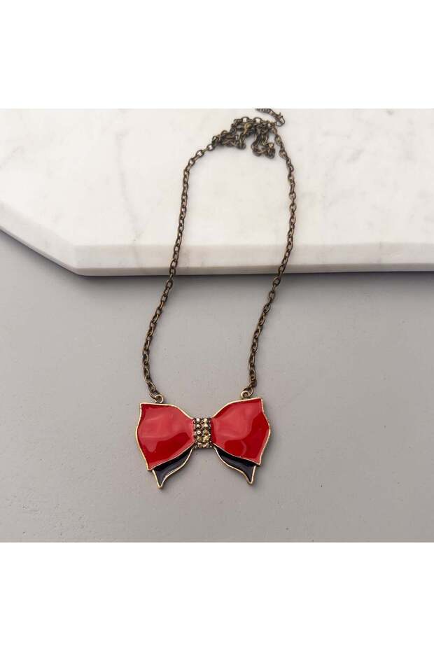 Colier lung Red Bow - 1