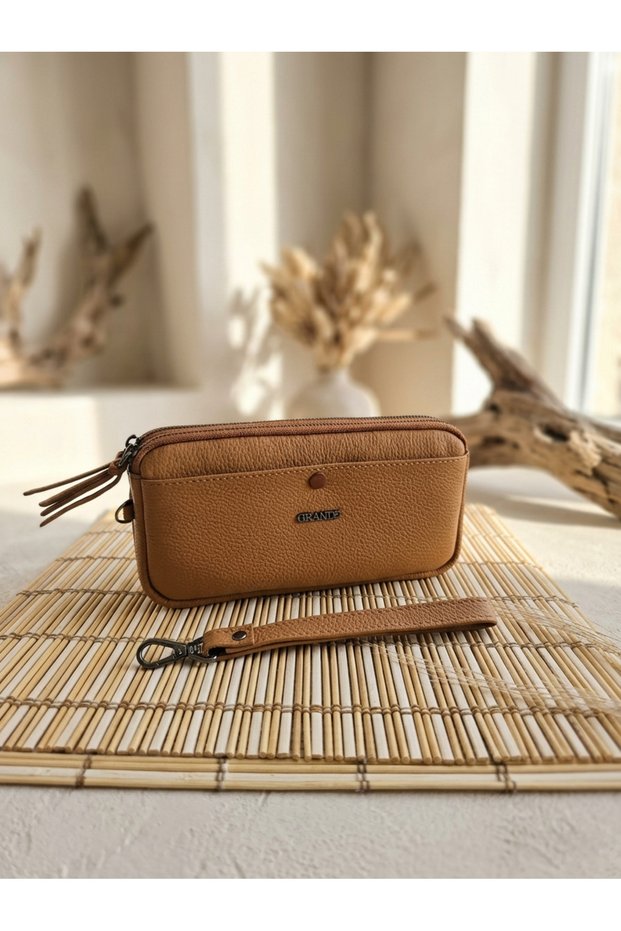 100% Genuine Leather Women's Handbag and Wallet Phone Holder