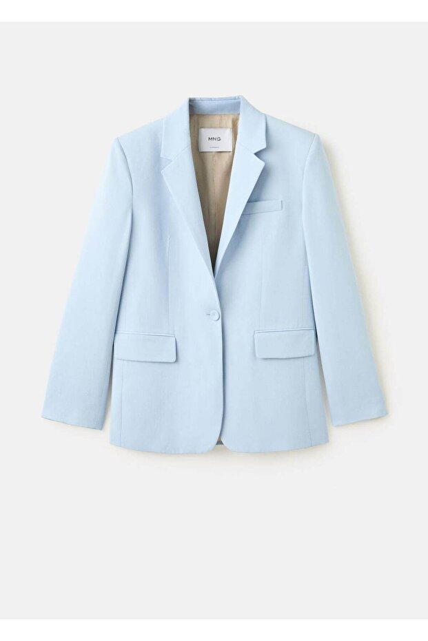 Düz kesim blazer ceket - 3