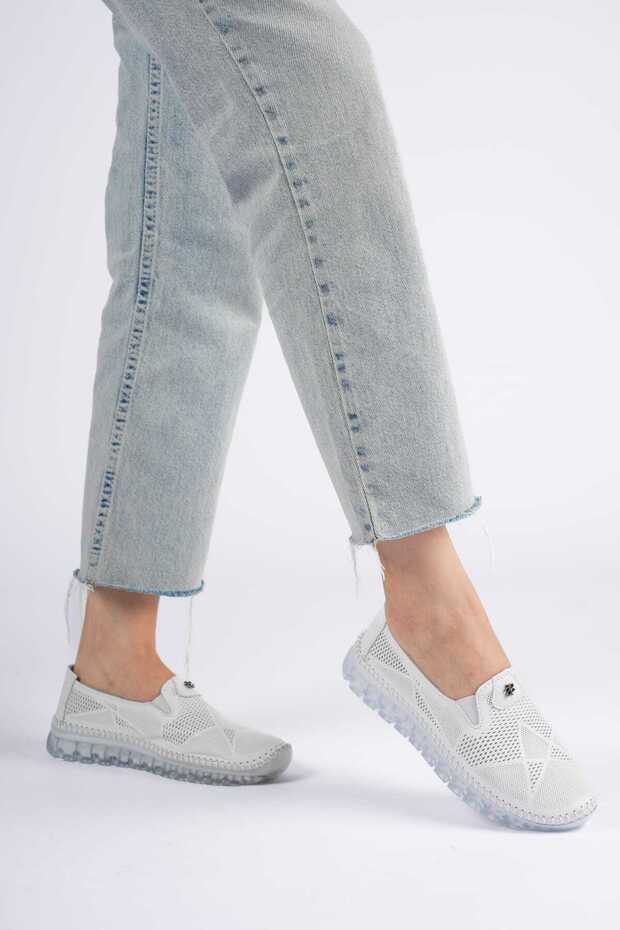 Genuine Leather Women's Orthopedic Casual Shoes Summer Perforated Breathable Comfortable Women's Shoes