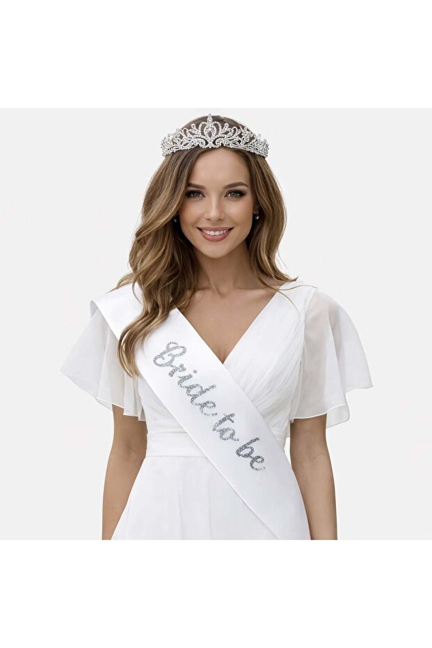Set Tiara & Esarfa "Bride to Be" - 1