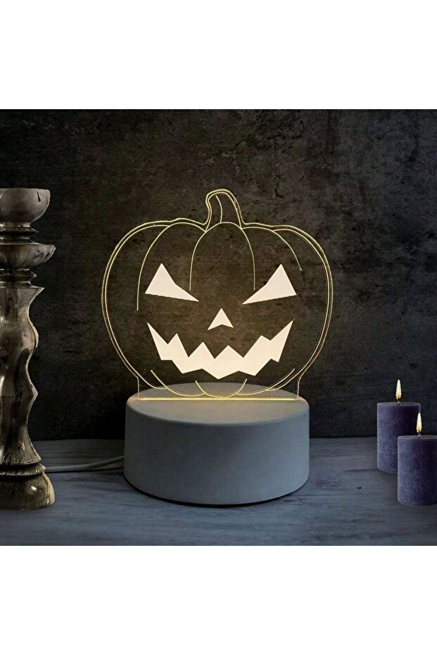 3D Pumpkin Night Light with USB - 1