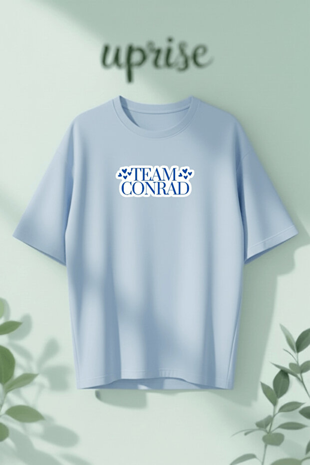 تي شيرت قطني كبير الحجم مطبوع عليه Team Conrad Connie Boy