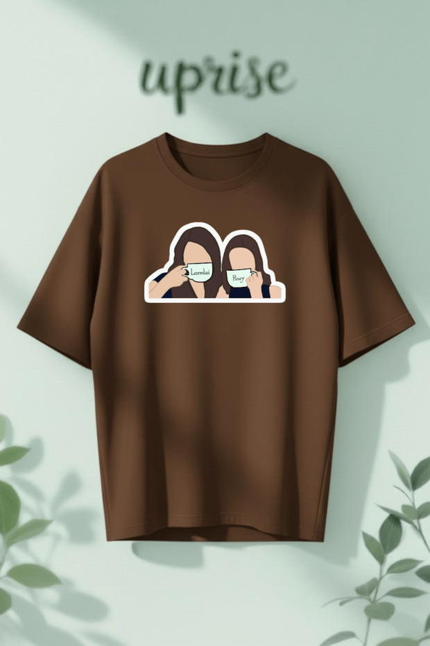 Lorelai Rory Gilmore Girls Printed Cotton Oversize T-Shirt