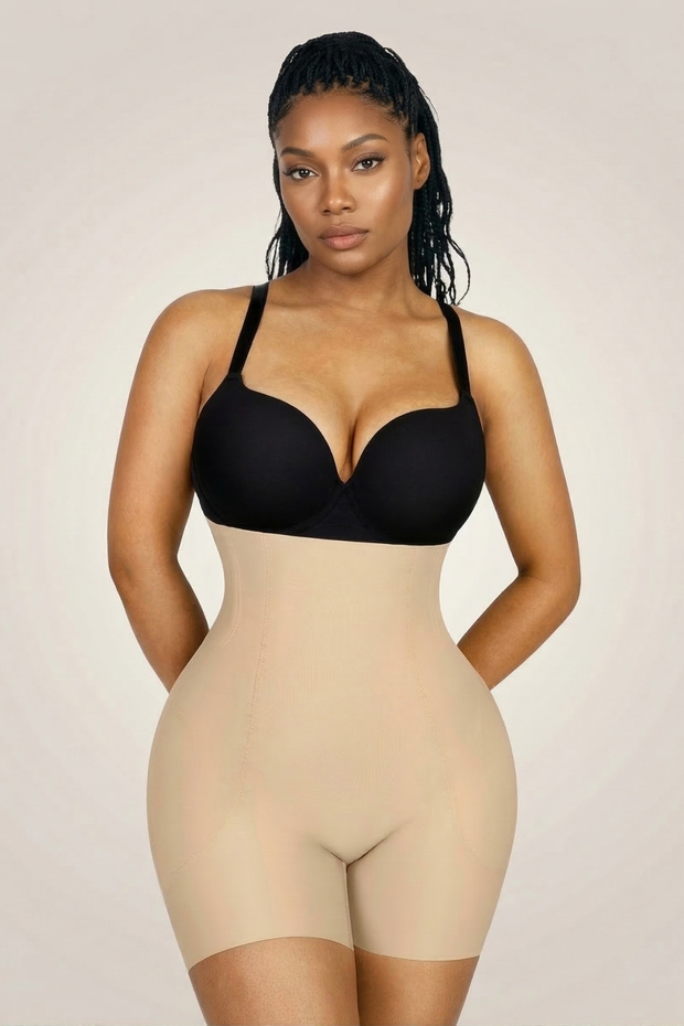 Premium Series Instant Slimming Non-Slip High Waist Corset Laser Cut Seamless Firming Body Shaper 2 Size Slimming Support Thermal Sauna Effect Corset Leggings