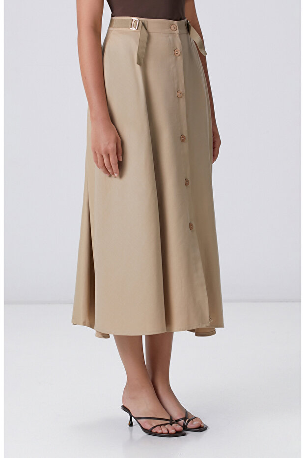 Bej Midi Etek - 4