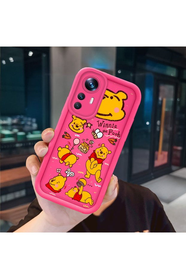 Mi 12t Compatible Pink Red Silicone Case Shockproof Camera Protection