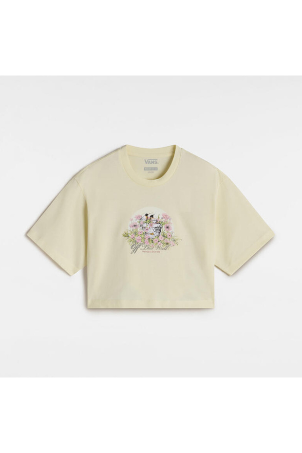 Birdsong Relaxed Crop Girls' Yellow T-Shirt