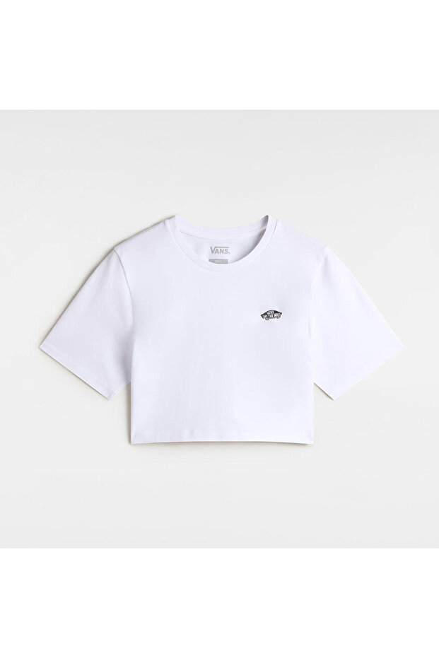 Vn000P5Vwht1-W Style 76 Ii Crew Cro White Round Neck Regular Plain Women's T-Shirt