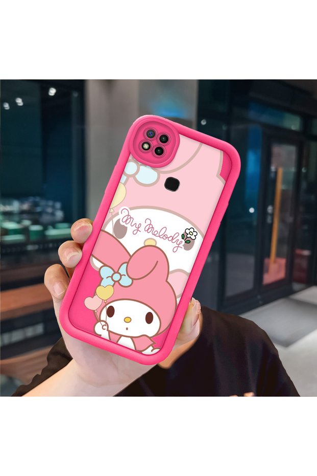 حافظة سيليكون باللون الأحمر الوردي متوافقة مع هاتف Redmi 9C/10A، حماية للكاميرا مقاومة للصدمات