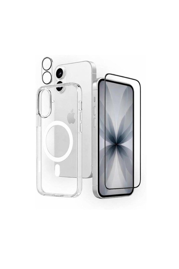 3 in 1 Armor Combo Clear Case for iPhone 17