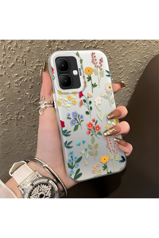 Infinix Smart 10 Compatible Stylish Floral Scratch Protection Phone Case