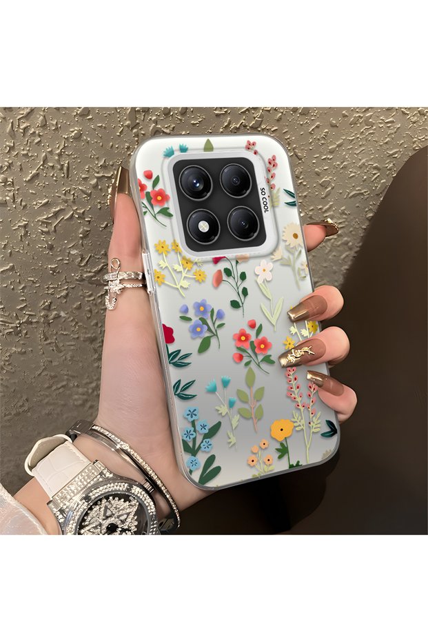 Redmi Note 14 Pro 4G/5G Compatible Stylish Floral Scratch-Resistant Phone Case