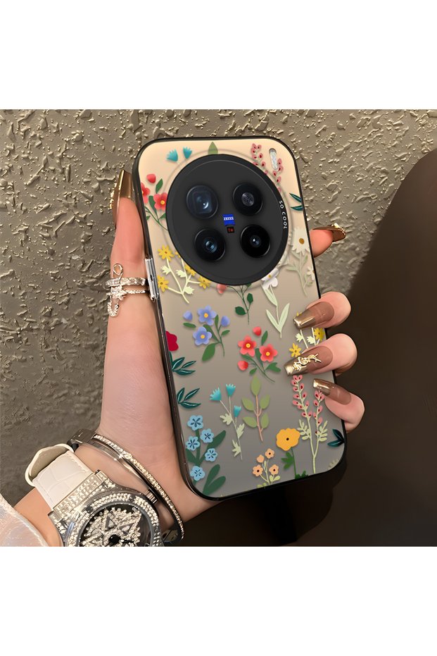 Vivo X200 Pro Compatible Stylish Floral Scratch-Resistant Phone Case