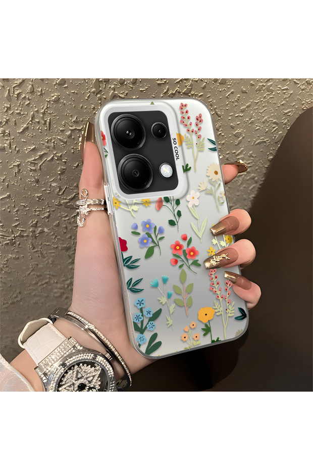 Poco M6 Pro 4g Compatible Stylish Floral Scratch Protection Phone Case