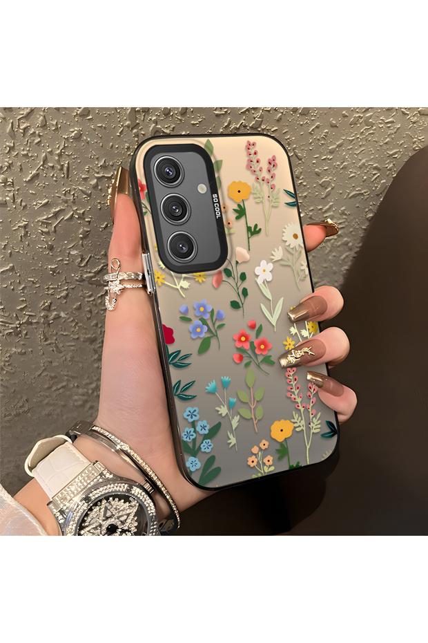 Samsung Galaxy S24 Compatible Stylish Floral Scratch-Resistant Phone Case