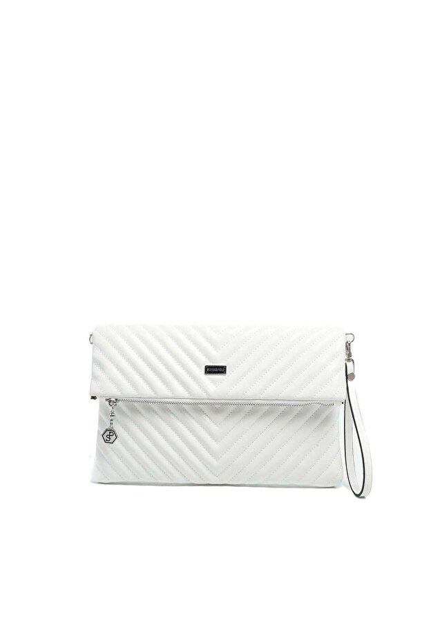 Silver & Polo Sp1134 Women's Portfolio & Clutch Crash White-White